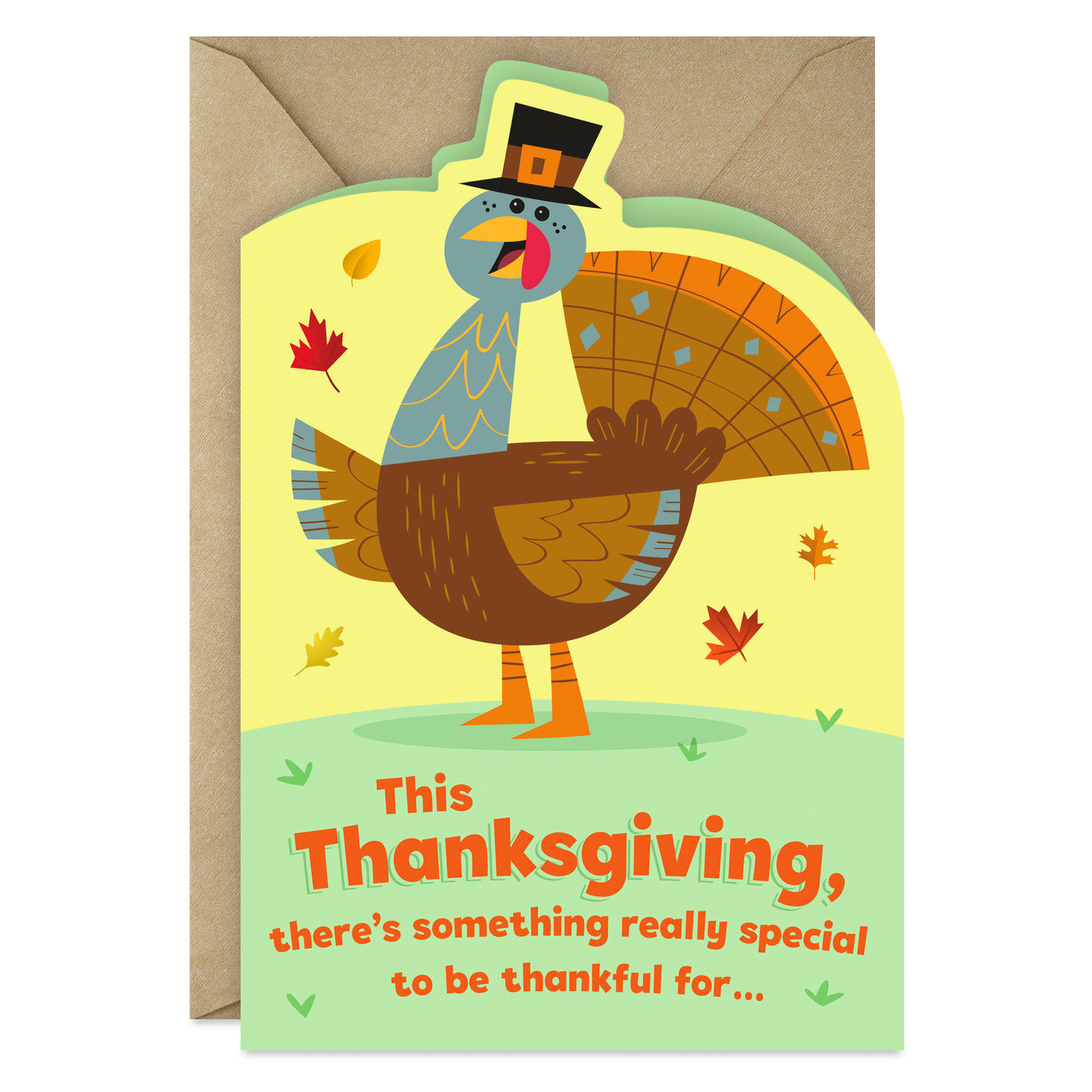 Thankful for You Thanksgiving Card for Kids