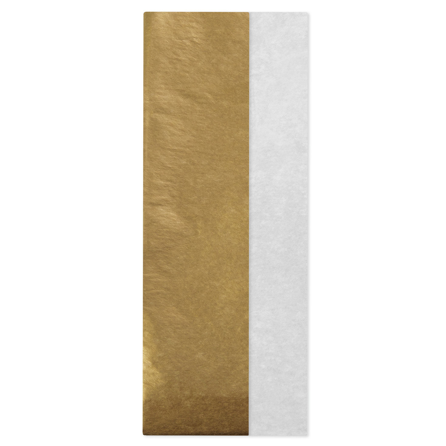 Solid White/Metallic Gold 2-Pack Holiday Tissue Paper, 6 sheets