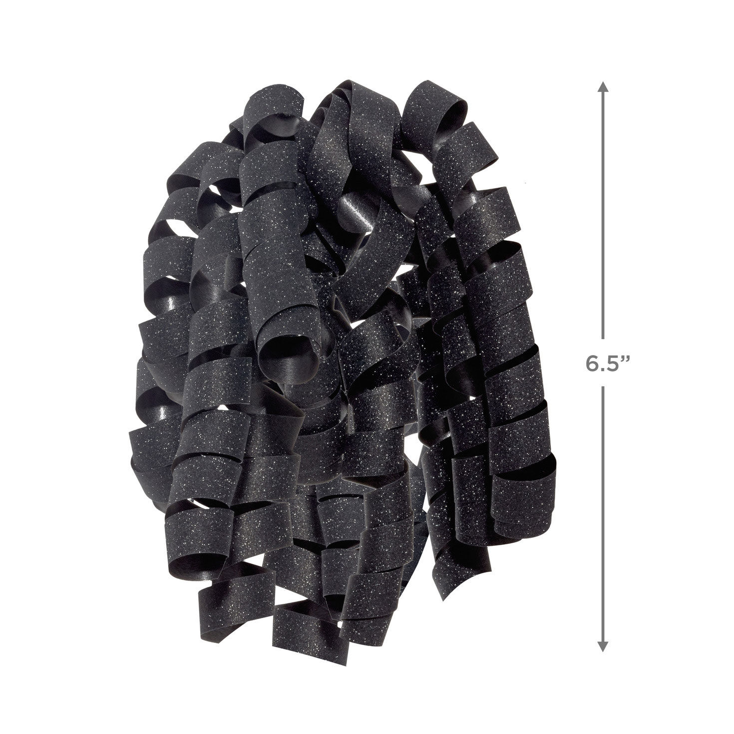 7312-6-5-sparkling-black-curly-ribbon-gift-bow-3.jpg 6.5" Sparkling Black Curly Ribbon Gift Bow