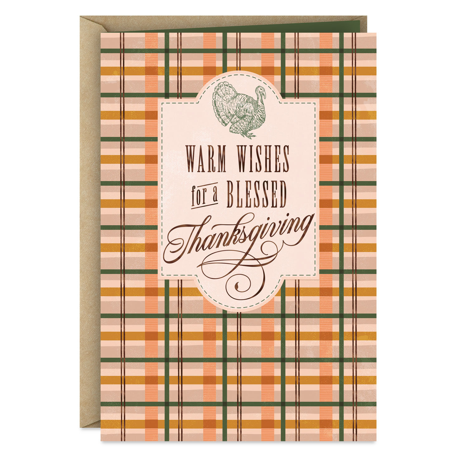 Warm Wishes and Blessings Thanksgiving Card