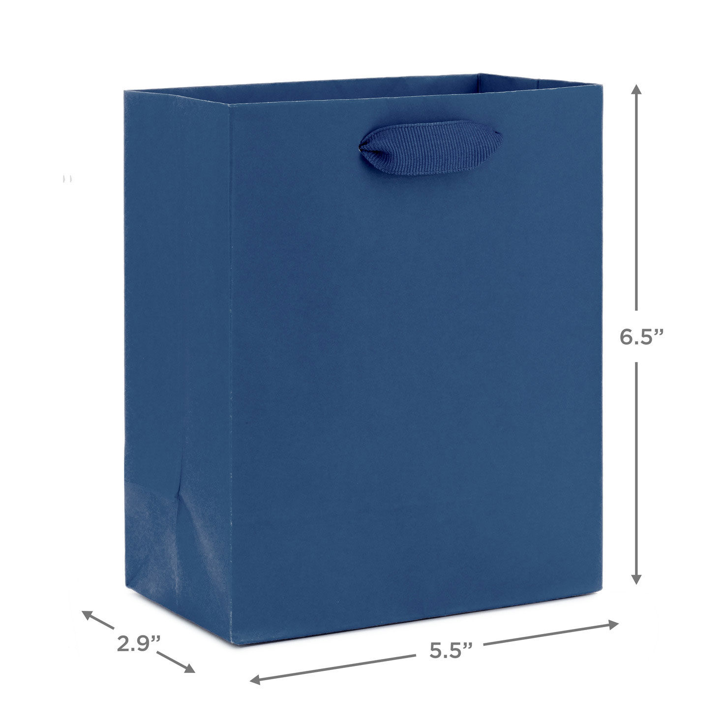 7432-6-5-solid-navy-blue-small-gift-bag-3.jpg 6.5" Solid Navy Blue Small Gift Bag