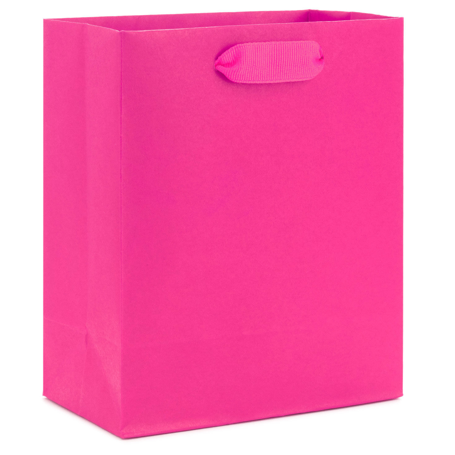 6.5" Solid Hot Pink Small Gift Bag