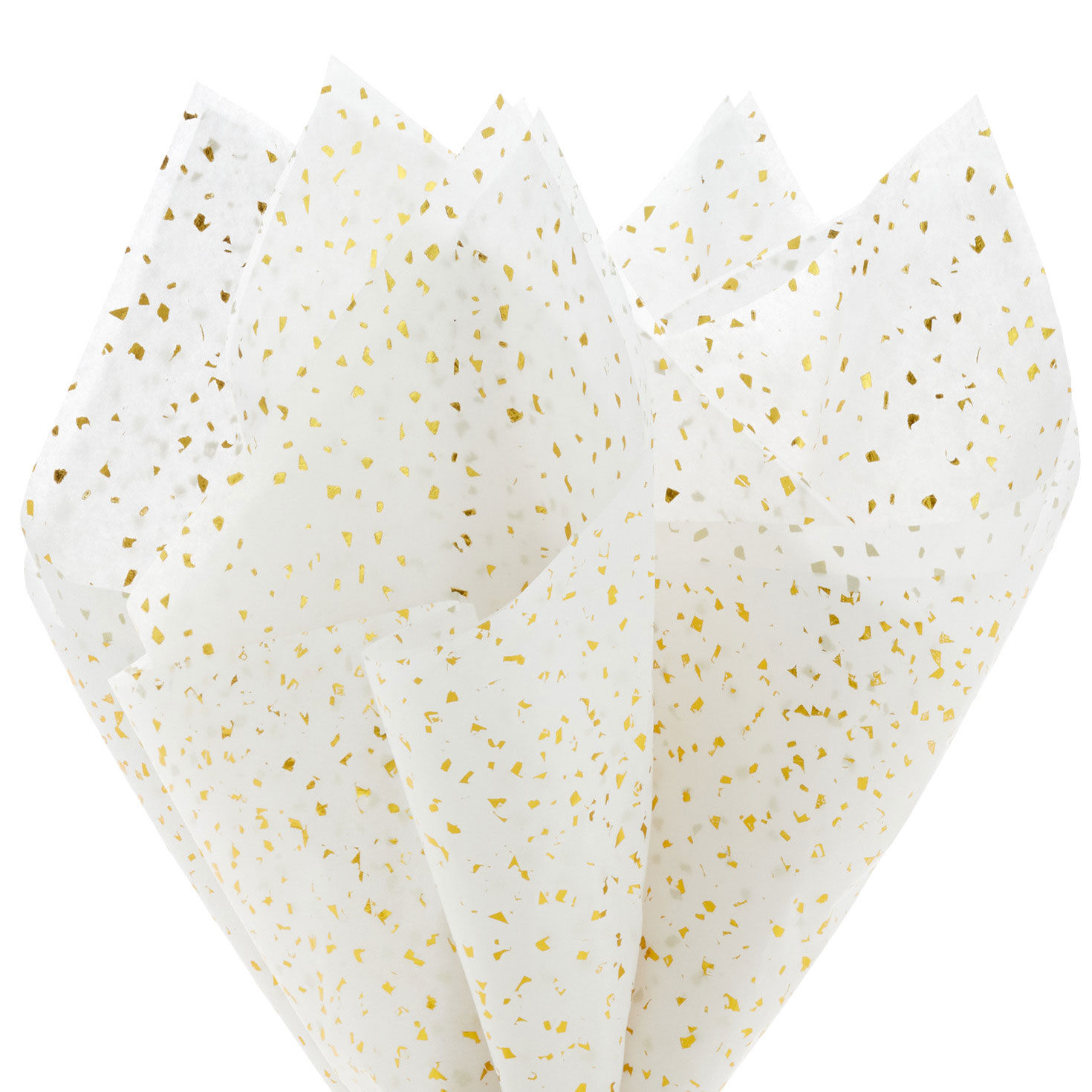 7442-gold-foil-flecks-on-white-tissue-paper-4-sheets-2.jpg Gold Foil Flecks on White Tissue Paper, 4 sheets