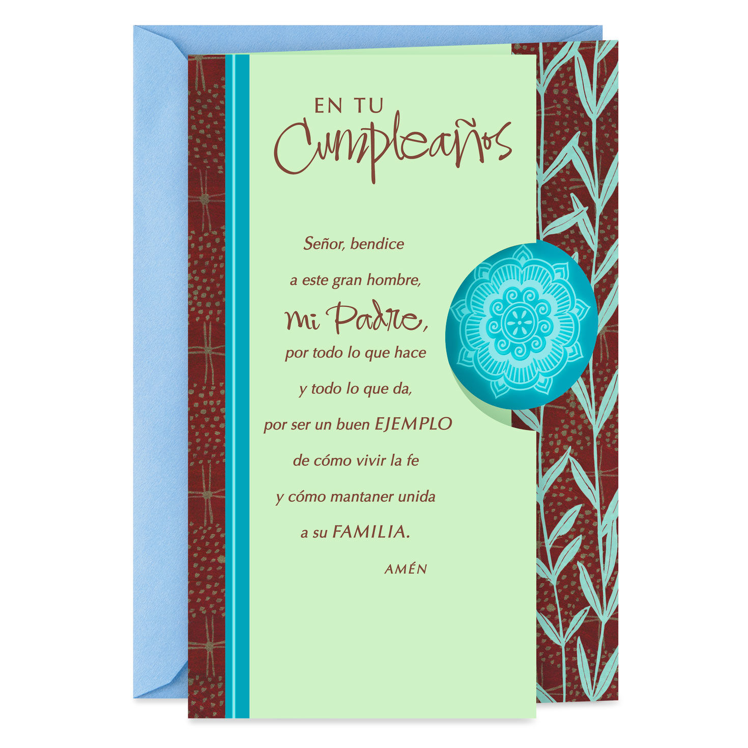 Lord Bless You Spanish-Language Birthday Card for Dad
