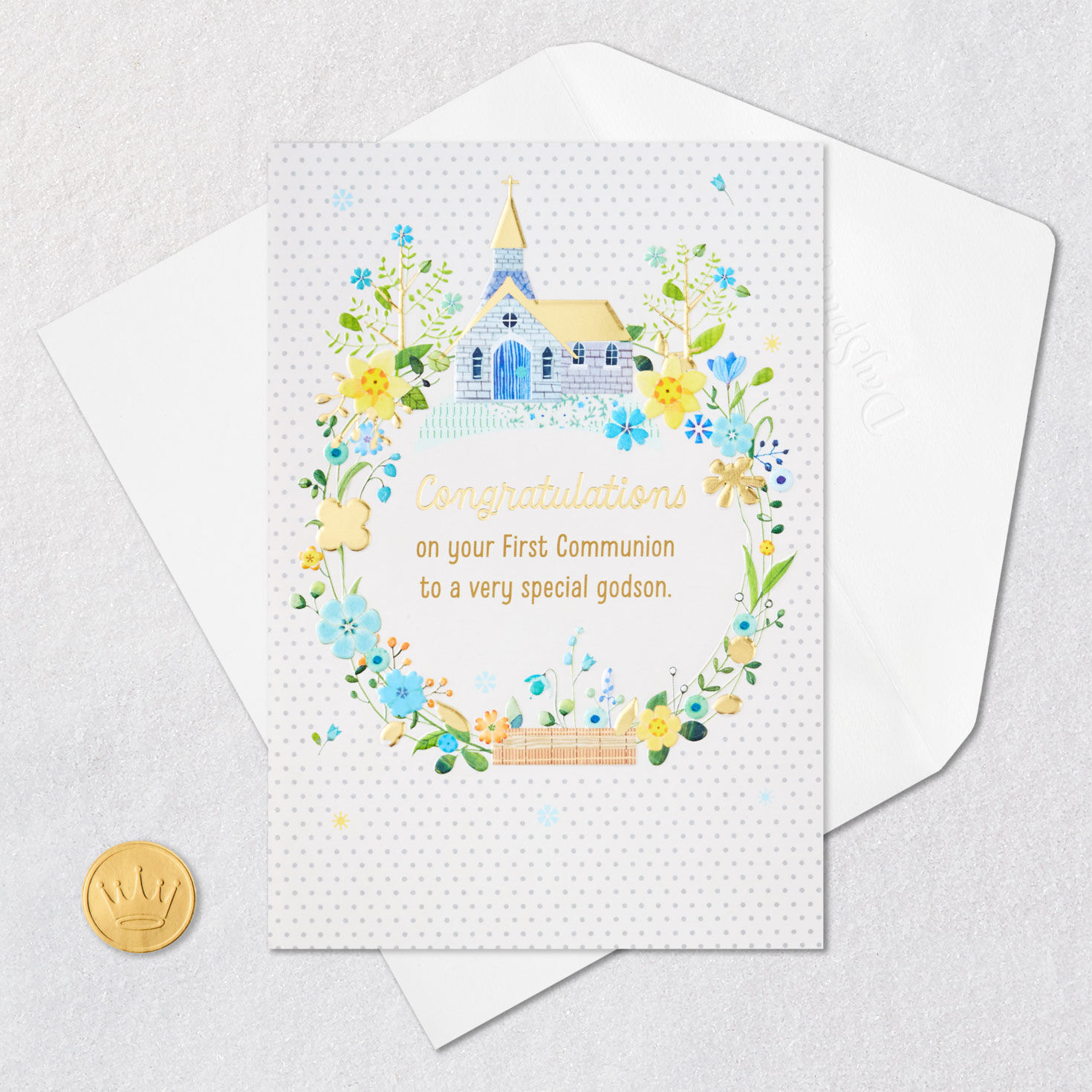 7535-a-happy-day-religious-first-communion-card-for-godson-6.jpg A Happy Day Religious First Communion Card for Godson