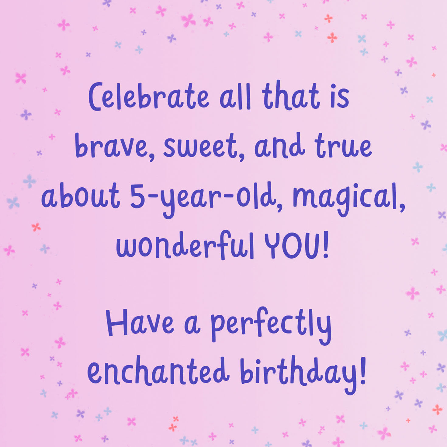 7644-perfectly-enchanted-pink-unicorn-5th-birthday-card-2.jpg Perfectly Enchanted Pink Unicorn 5th Birthday Card