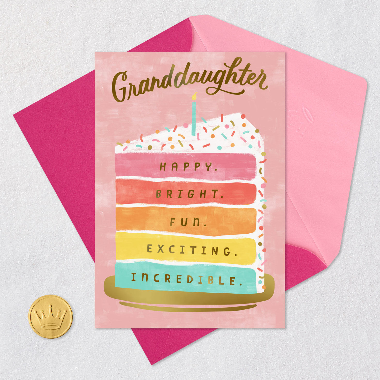 7658-cake-slice-happy-and-bright-birthday-card-for-granddaughter-5.jpg Cake Slice Happy and Bright Birthday Card for Granddaughter