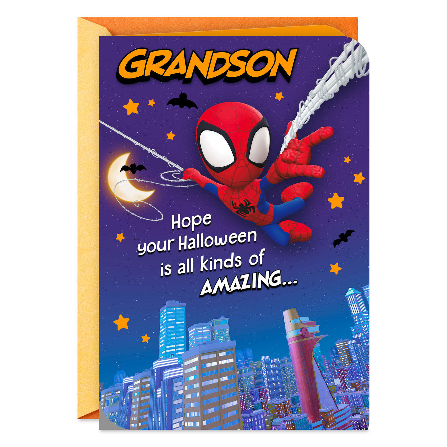 Marvel Spider-Man All Kinds of Amazing Halloween Card for Grandson