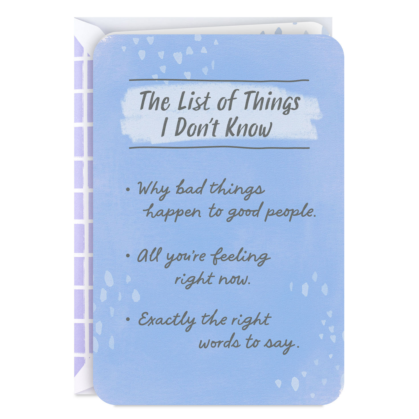 The List of Things I Know Encouragement Card