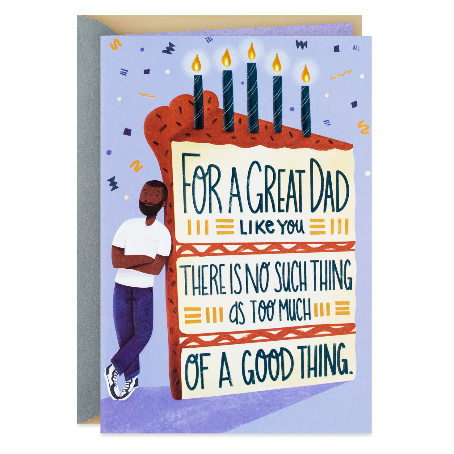 A Giant Cake for a Great Dad Birthday Card