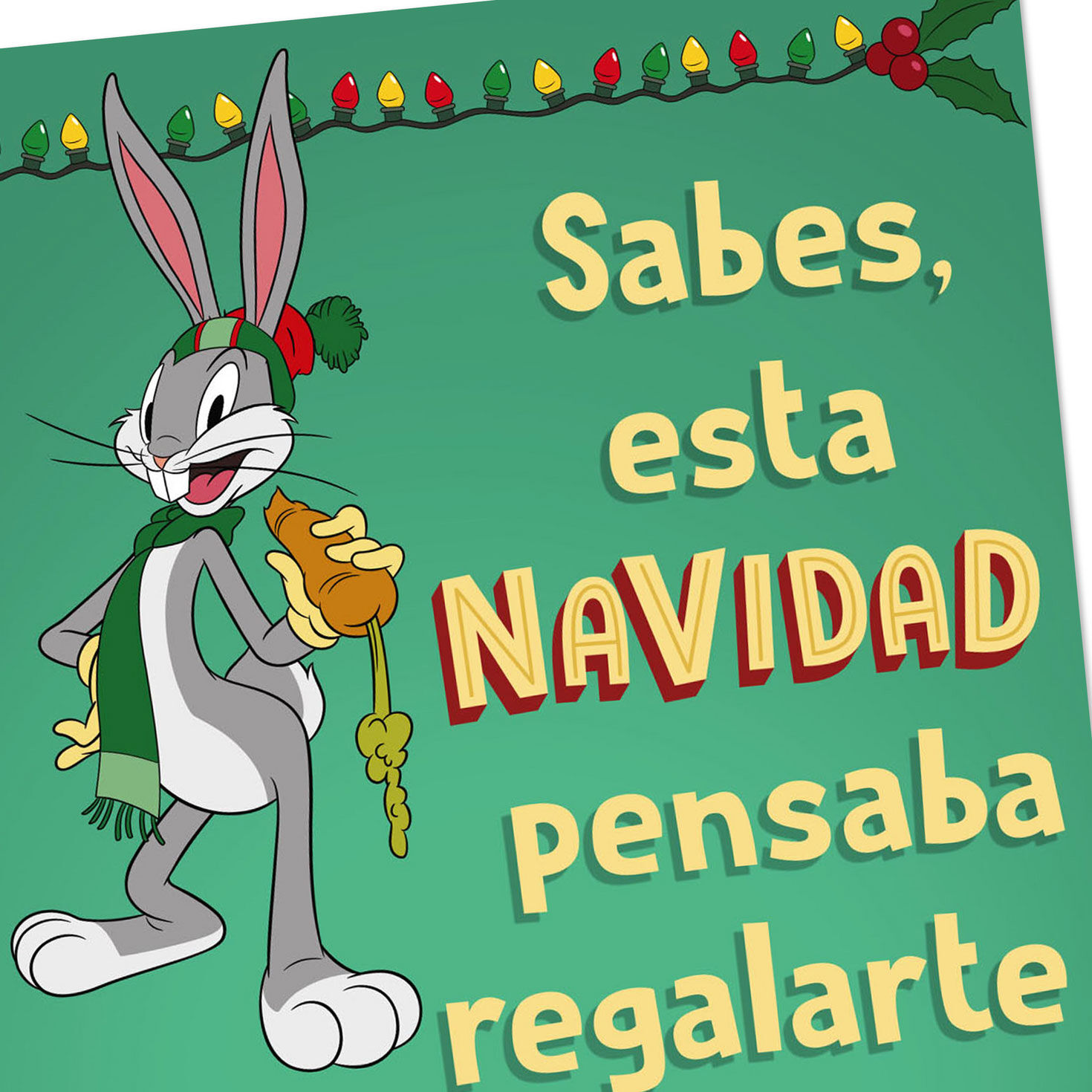 7945-looney-tunes-bugs-bunny-thought-about-giving-you-carrots-funny-spanish-language-money-holder-christmas-card-4.jpg Looney Tunes™ Bugs Bunny Thought About Giving You Carrots Funny Spanish-Language Money Holder Christmas Card