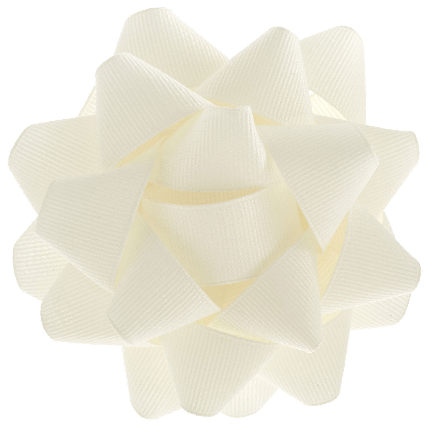 4.6" Cream Grosgrain Ribbon Gift Bow