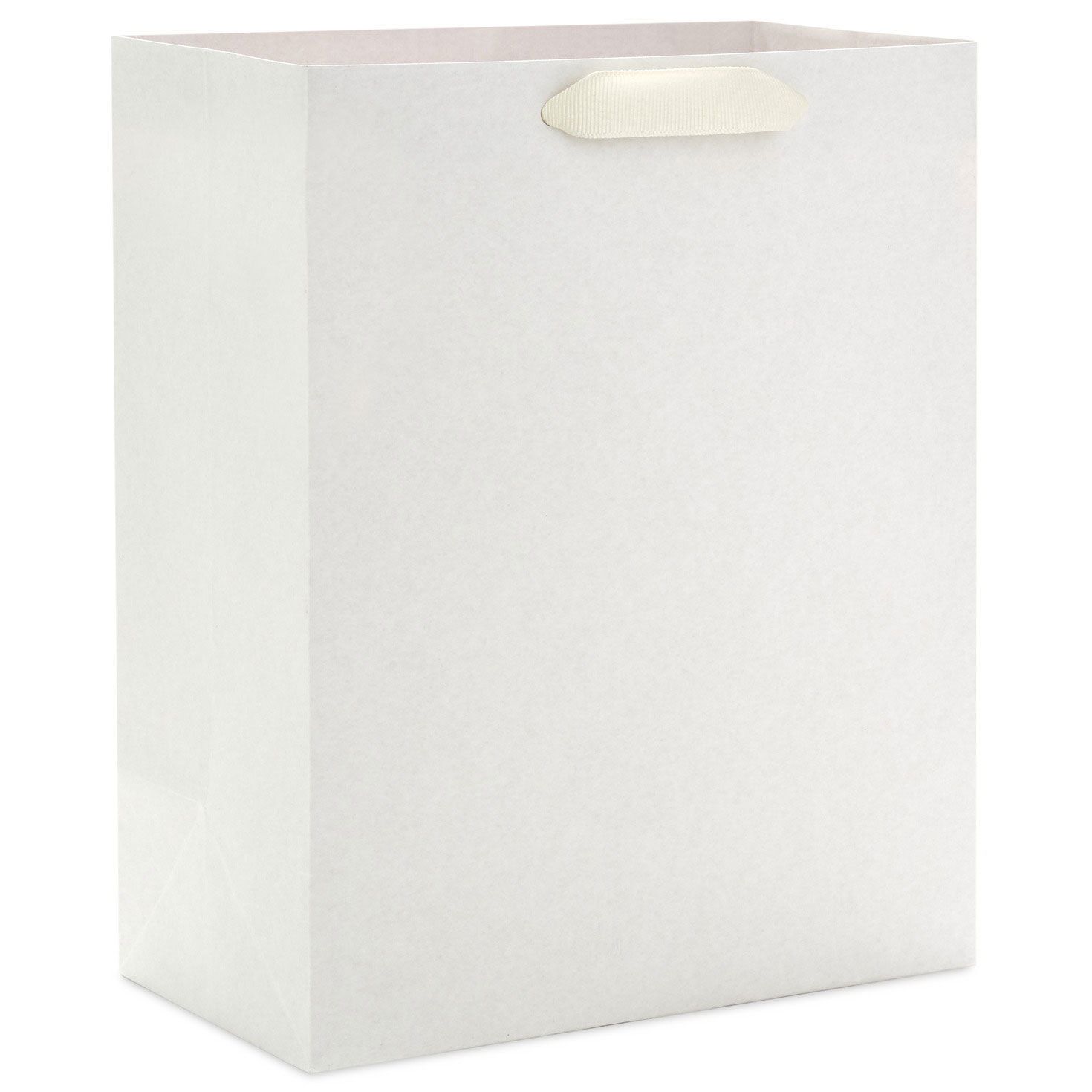 9.6" Solid White Medium Gift Bag