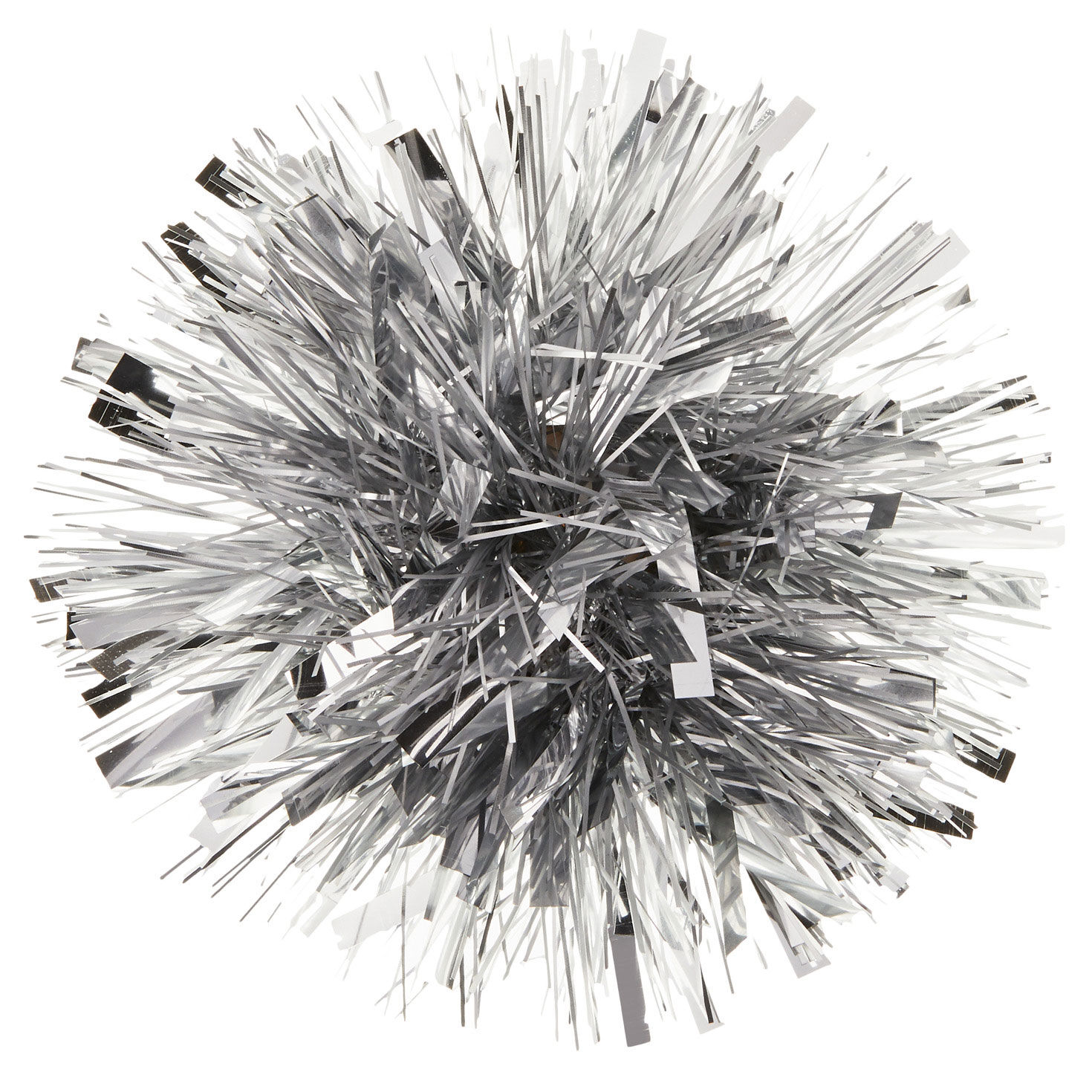 5" Silver Metallic Pom-Pom Gift Bow