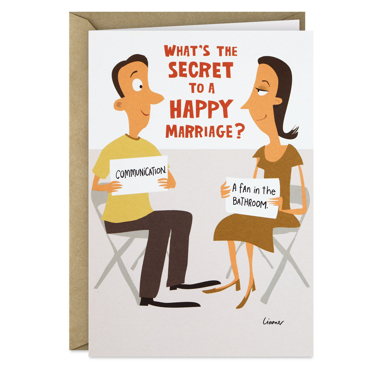 The Secret to a Happy Marriage Funny Anniversary Card for Couple