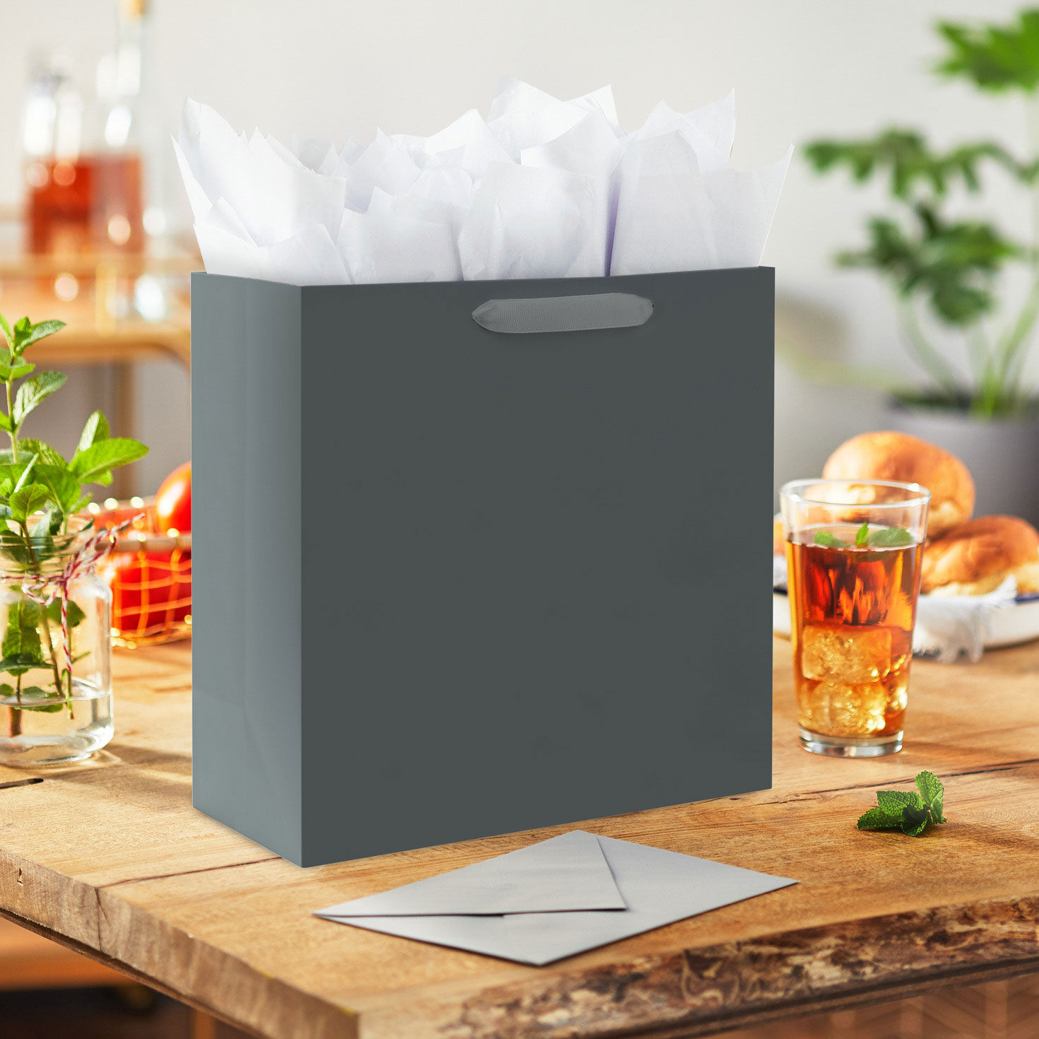 8761-10-4-gray-large-square-gift-bag-2.jpg 10.4" Gray Large Square Gift Bag