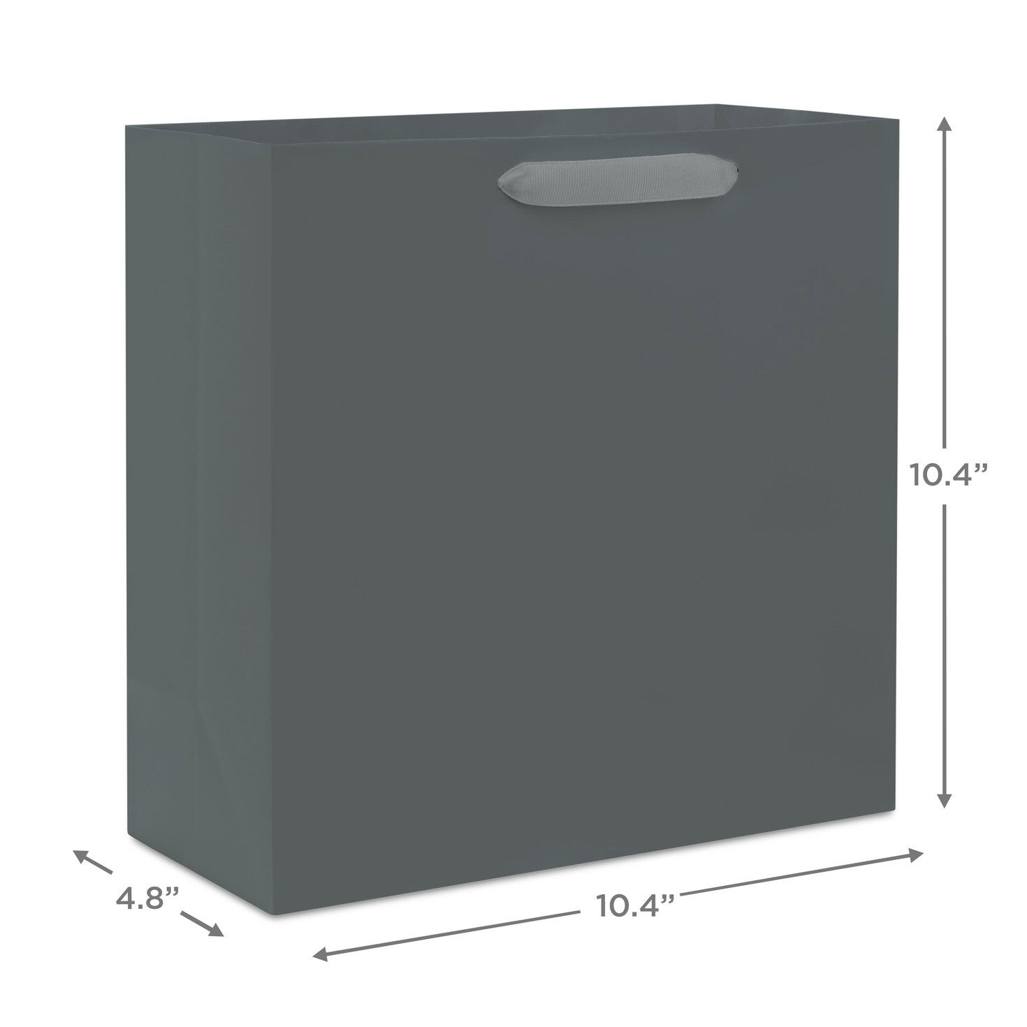 8761-10-4-gray-large-square-gift-bag-3.jpg 10.4" Gray Large Square Gift Bag
