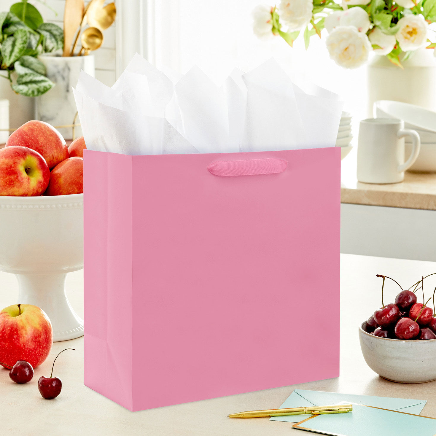 8764-10-4-pink-large-square-gift-bag-2.jpg 10.4" Pink Large Square Gift Bag