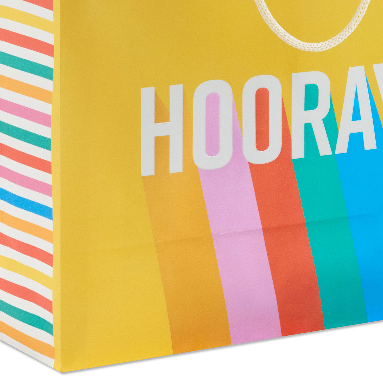8780-7-7-hooray-on-yellow-medium-horizontal-gift-bag-5.jpg 7.7" Hooray on Yellow Medium Horizontal Gift Bag