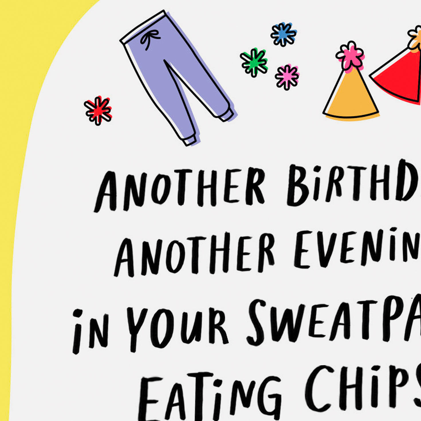 8843-sweatpants-chips-and-crime-shows-funny-birthday-card-4.jpg Sweatpants, Chips and Crime Shows Funny Birthday Card