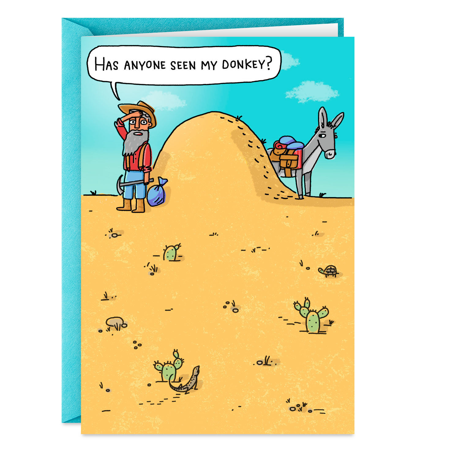 Your A** Is Over the Hill Funny Birthday Card