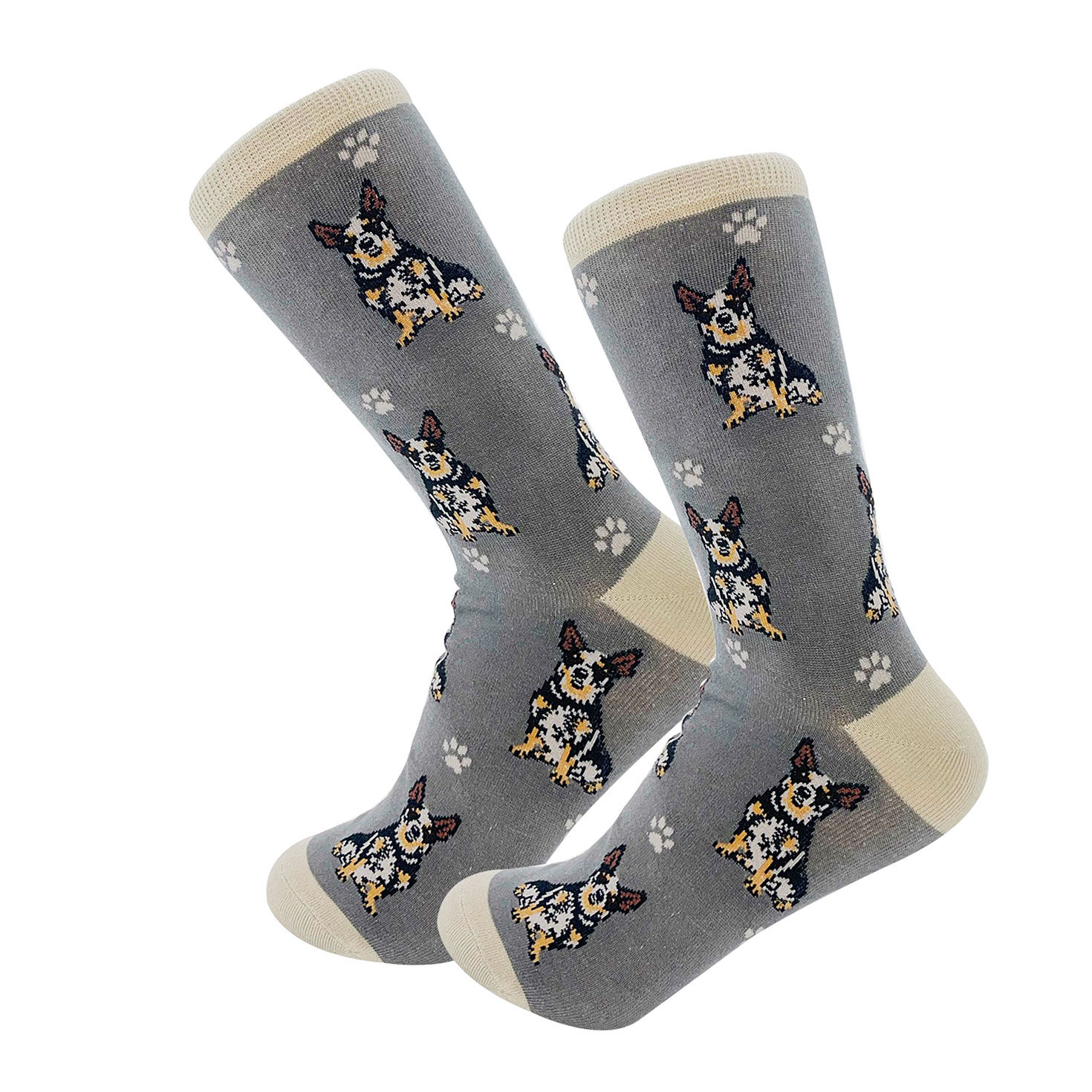 E&S Pets Australian Cattle Dog Novelty Crew Socks