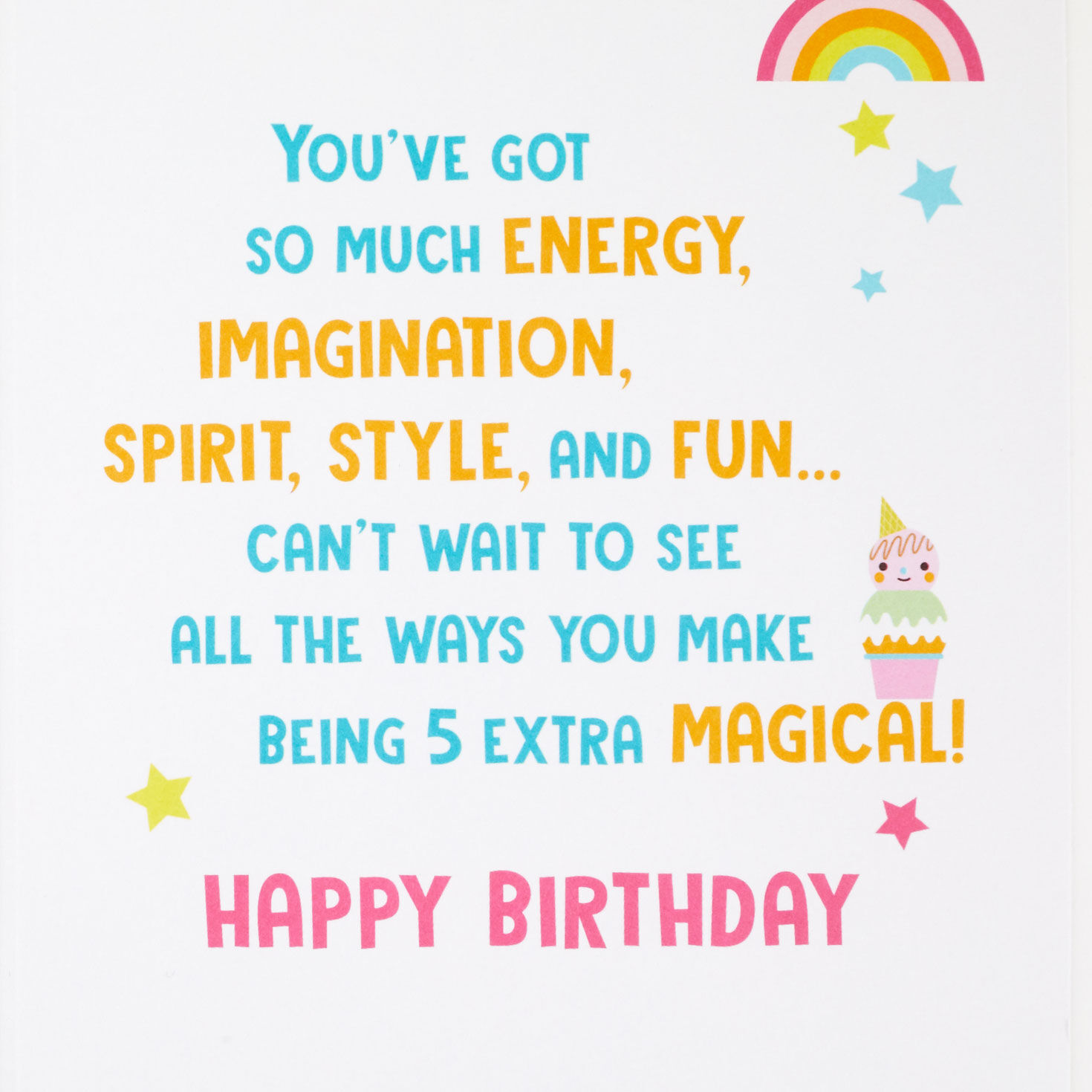 9027-magical-unicorns-5th-birthday-card-with-stickers-2.jpg Magical Unicorns 5th Birthday Card With Stickers