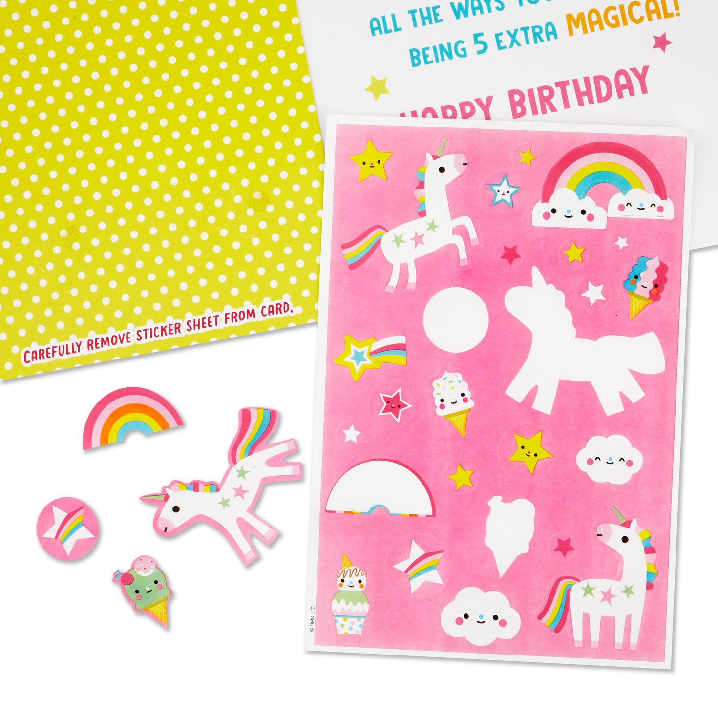 9027-magical-unicorns-5th-birthday-card-with-stickers-5.jpg Magical Unicorns 5th Birthday Card With Stickers