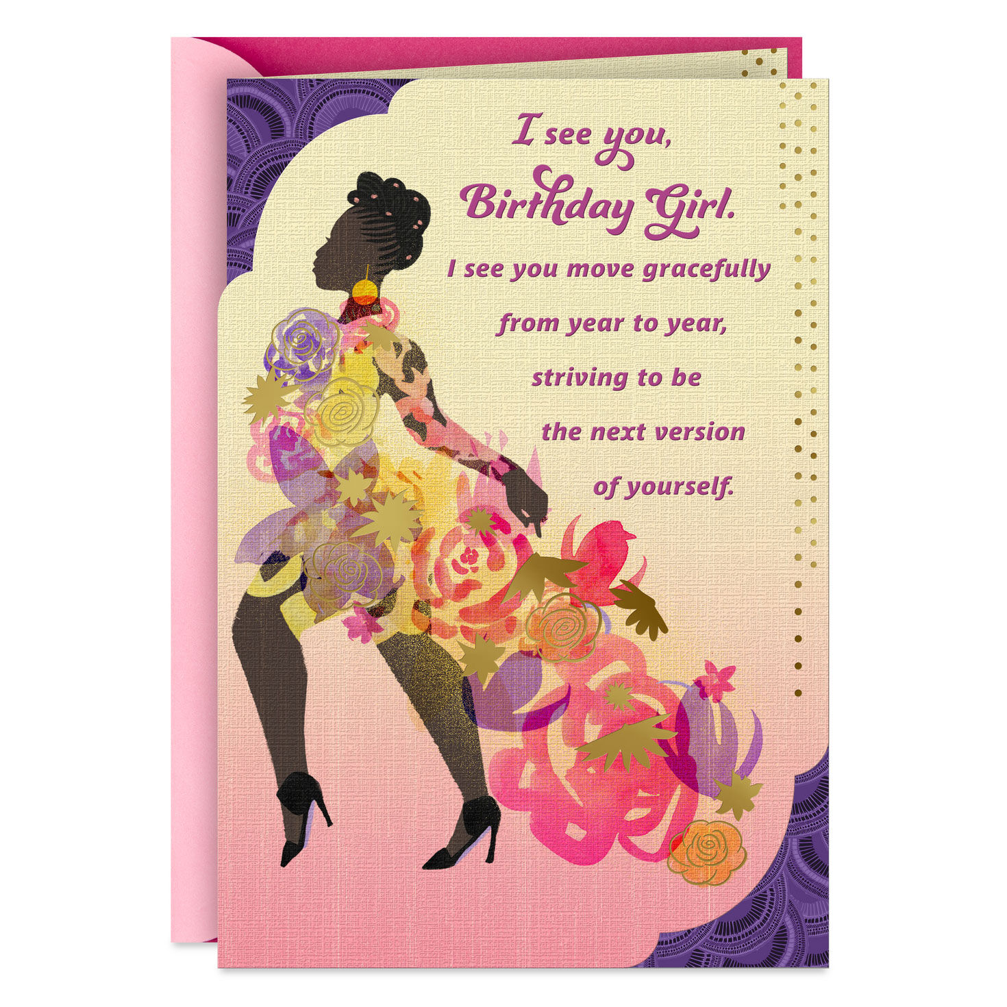 Beautiful, Bold Black Woman Birthday Card for Her