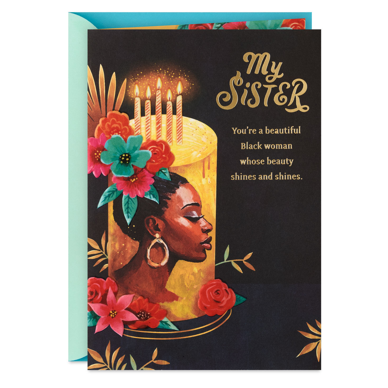 9118-your-beauty-shines-birthday-card-for-sister-1.jpg Your Beauty Shines Birthday Card for Sister