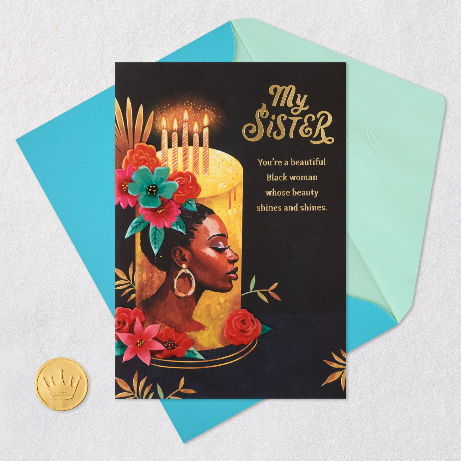 9118-your-beauty-shines-birthday-card-for-sister-7.jpg Your Beauty Shines Birthday Card for Sister