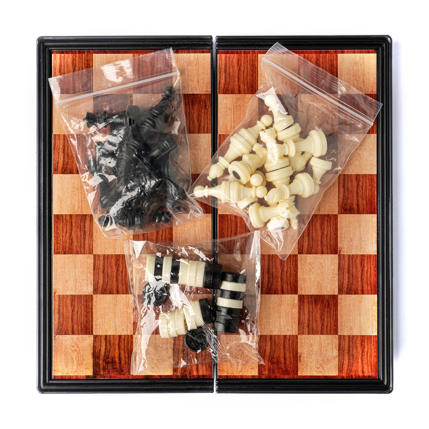 Bunk House King of the Hill Magnetic Travel Chess and Checkers Set
