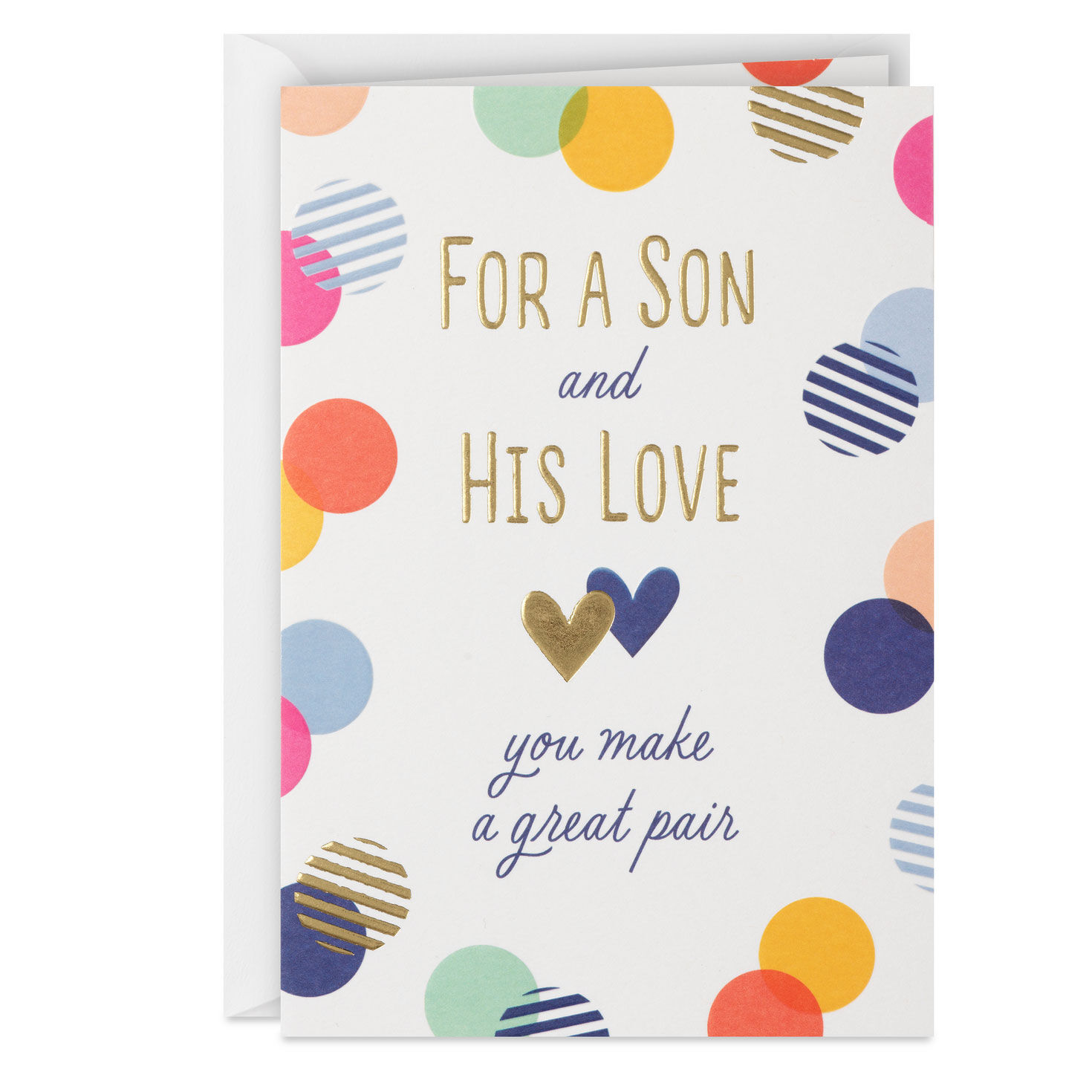 9196-you-make-a-great-pair-anniversary-card-for-son-and-his-love-1.jpg You Make a Great Pair Anniversary Card for Son and His Love