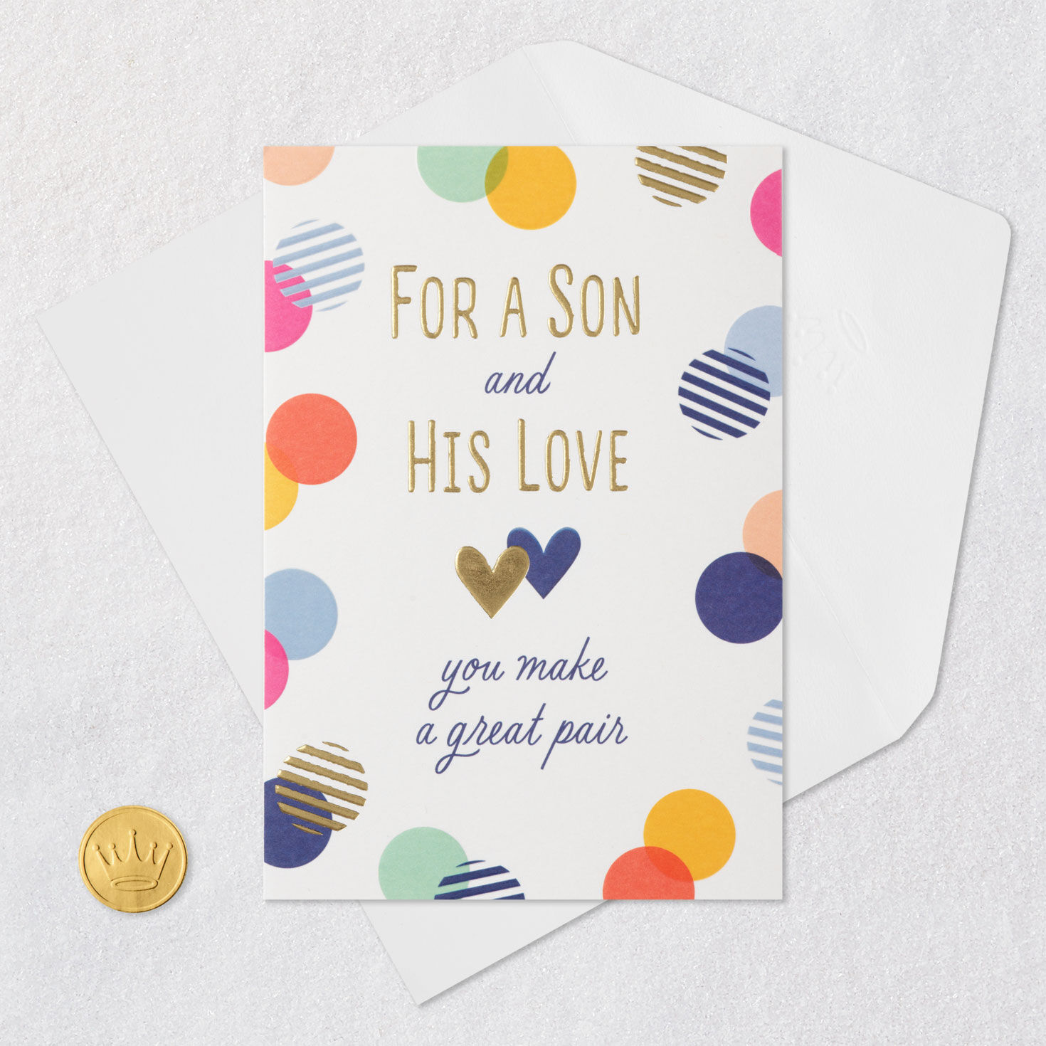 9196-you-make-a-great-pair-anniversary-card-for-son-and-his-love-5.jpg You Make a Great Pair Anniversary Card for Son and His Love