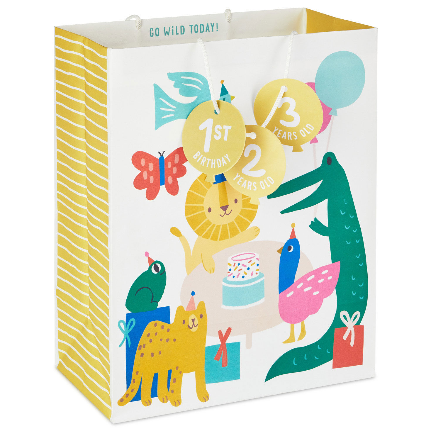 9261-13-zoo-animals-large-birthday-gift-bag-1.jpg 13" Zoo Animals Large Birthday Gift Bag