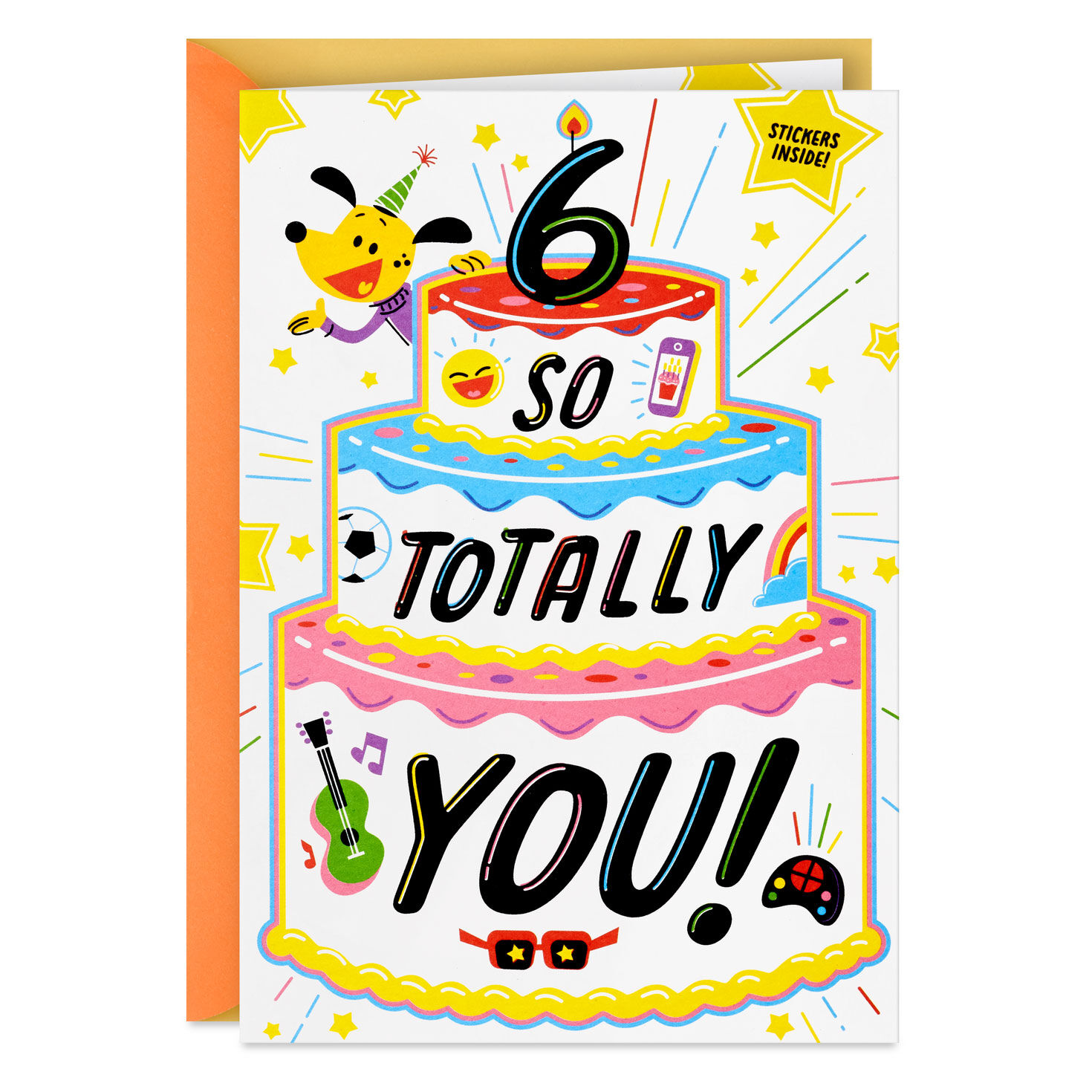 Fantastic and Fun 6th Birthday Card With Stickers