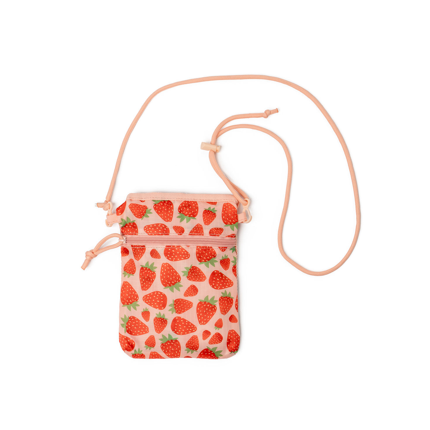 Crush Strawberry Print Convertible Crossbody Shopping Bag