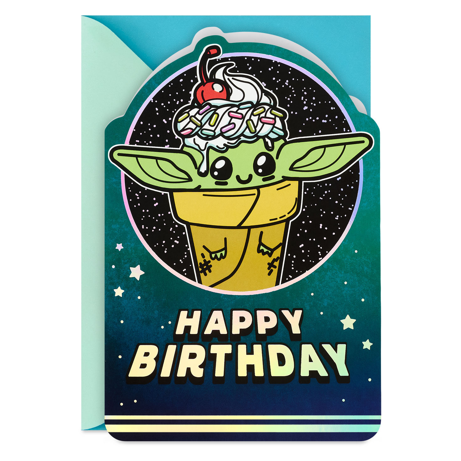 Star Wars: The Mandalorian™ Grogu™ Kind, Smart and Sweet Birthday Card for Kids