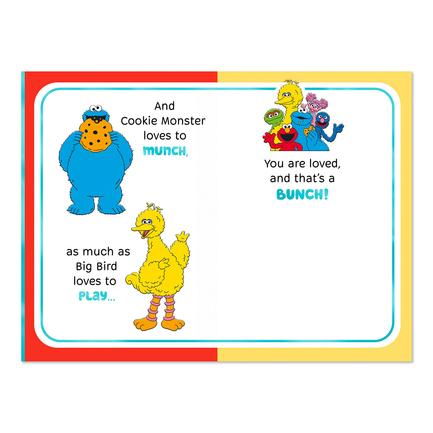 9461-sesame-street-loved-a-bunch-1st-birthday-card-for-granddaughter-2.jpg Sesame Street® Loved a Bunch 1st Birthday Card for Granddaughter