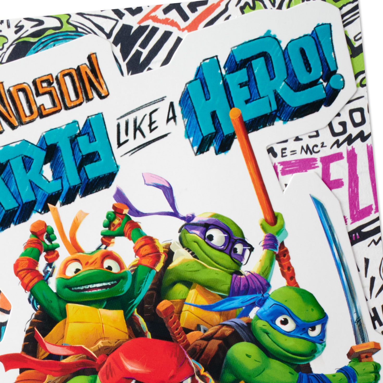 9466-teenage-mutant-ninja-turtles-mutant-mayhem-party-like-a-hero-birthday-card-for-grandson-4.jpg Teenage Mutant Ninja Turtles: Mutant Mayhem Party Like a Hero Birthday Card for Grandson