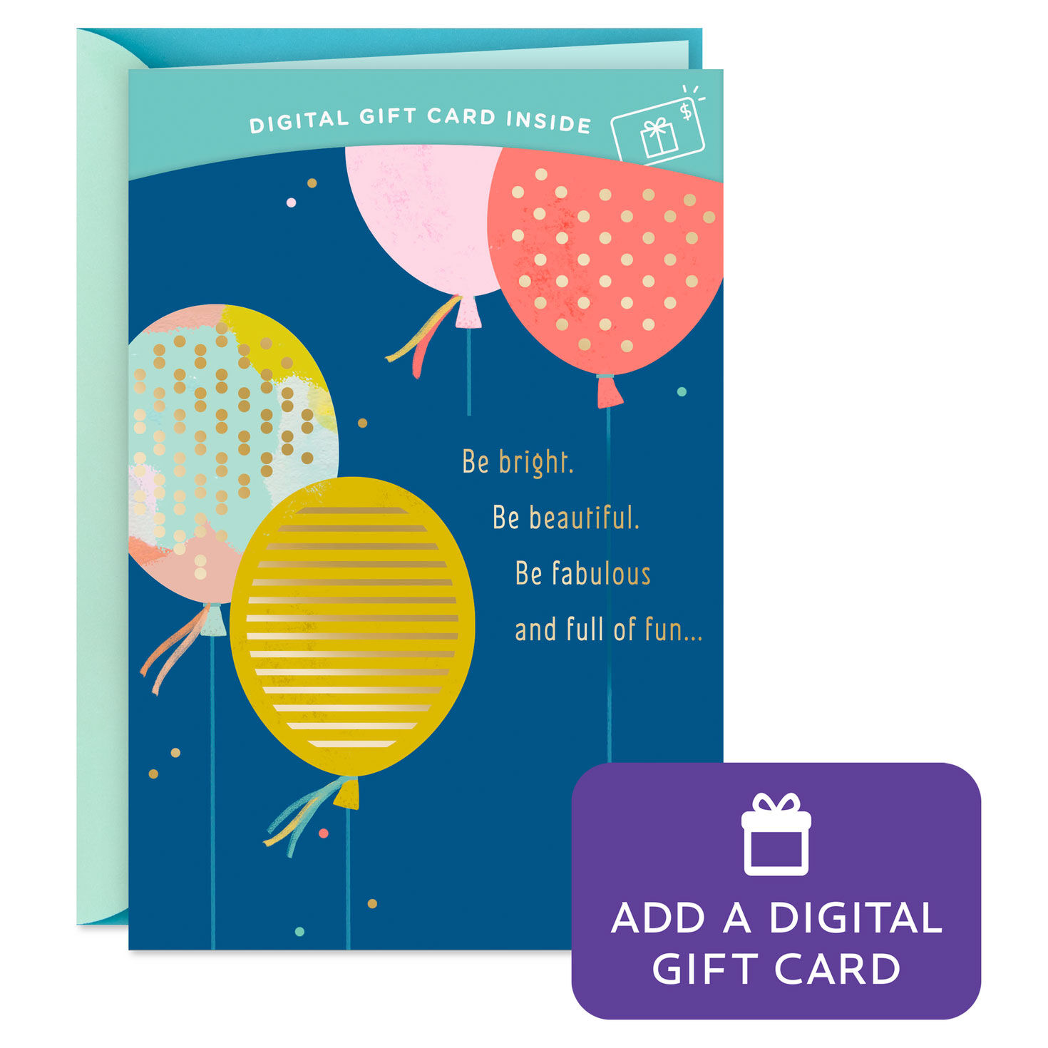 9586-be-bright-be-beautiful-be-you-gift-card-greeting-birthday-card-1.jpg Be Bright, Be Beautiful, Be You Gift Card Greeting Birthday Card