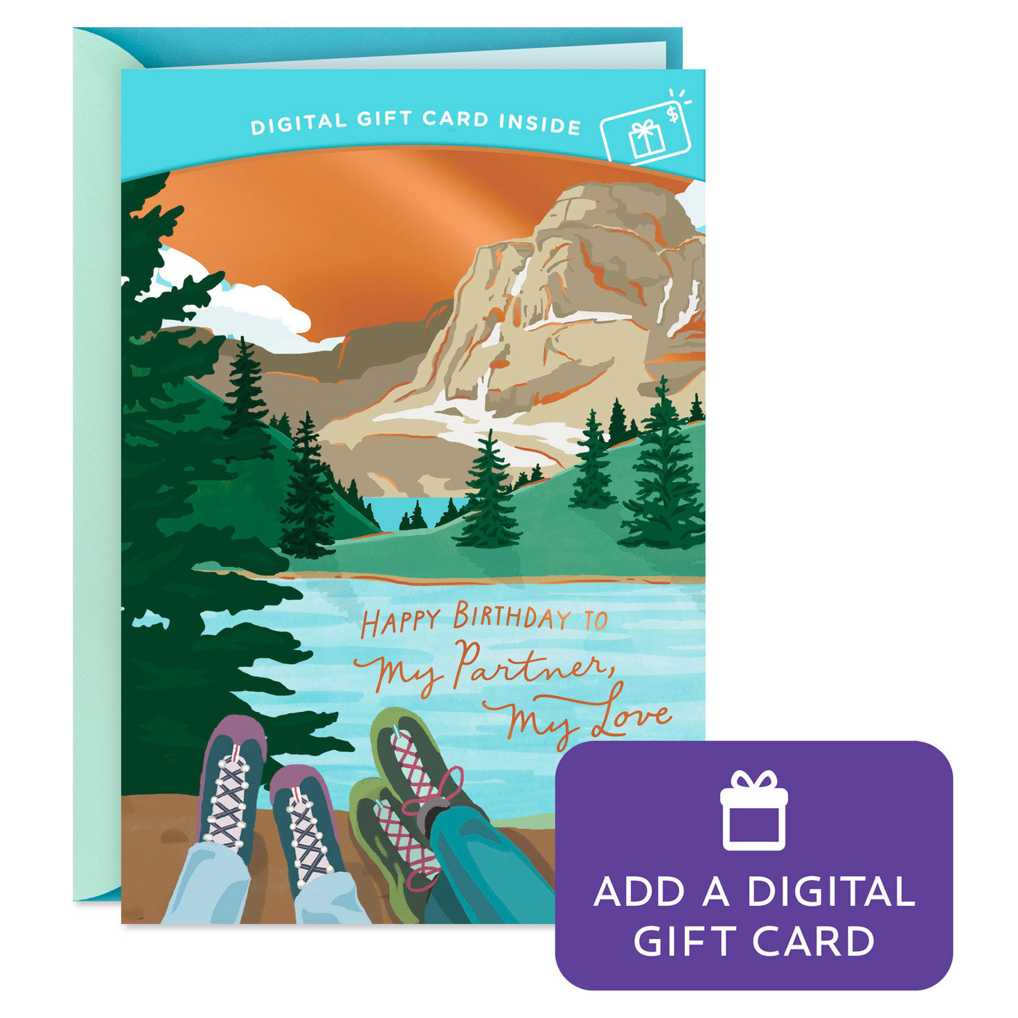 My Partner, My Love Gift Card Greeting Romantic Birthday Card