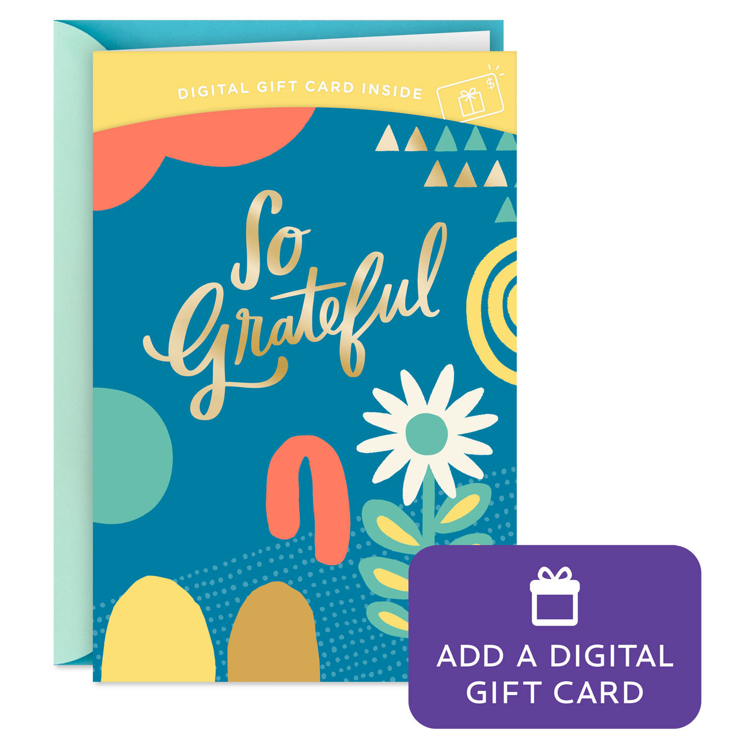 So Grateful for You Gift Card Greeting Thank-You Card