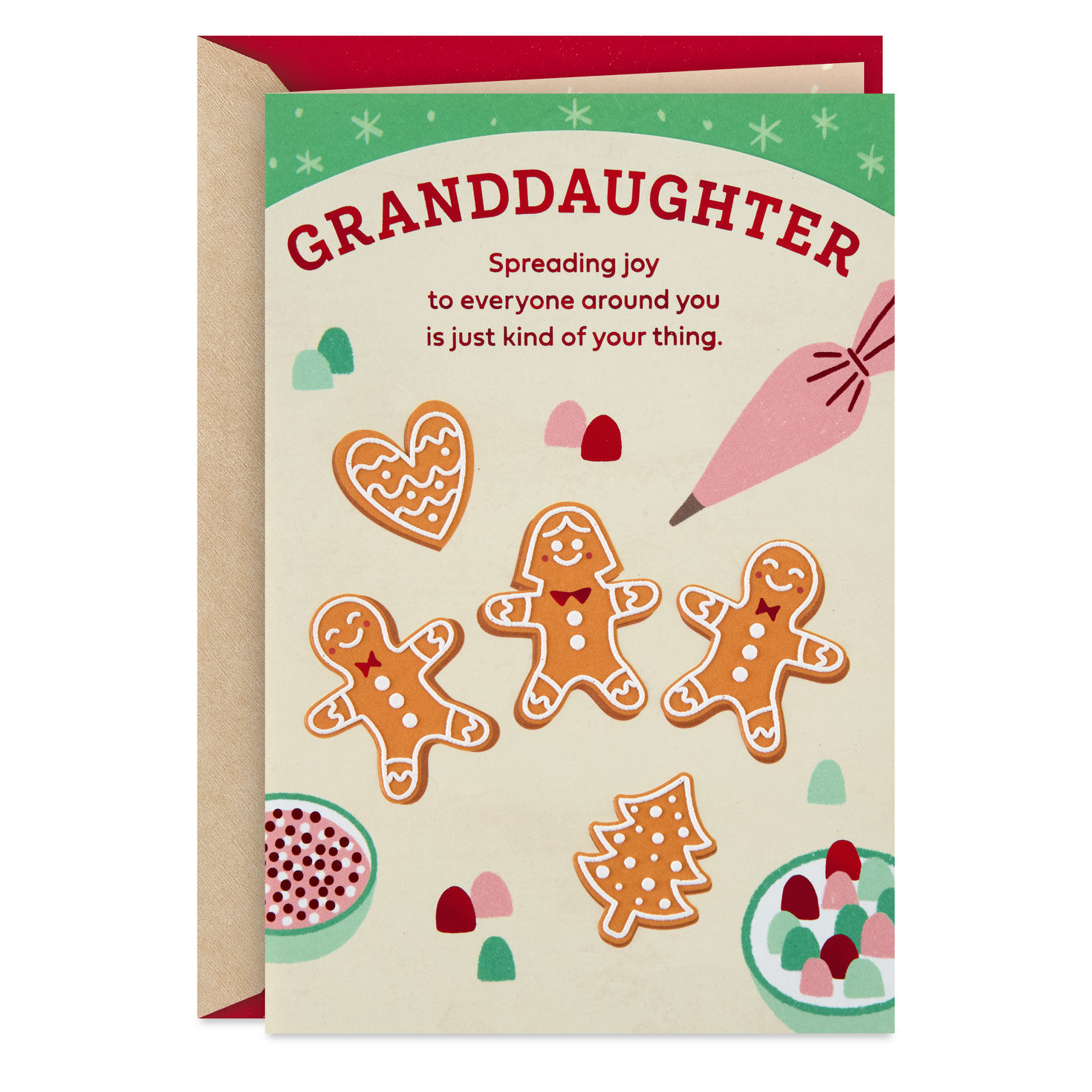 9693-you-spread-joy-to-everyone-christmas-card-for-granddaughter-1.jpg You Spread Joy to Everyone Christmas Card for Granddaughter