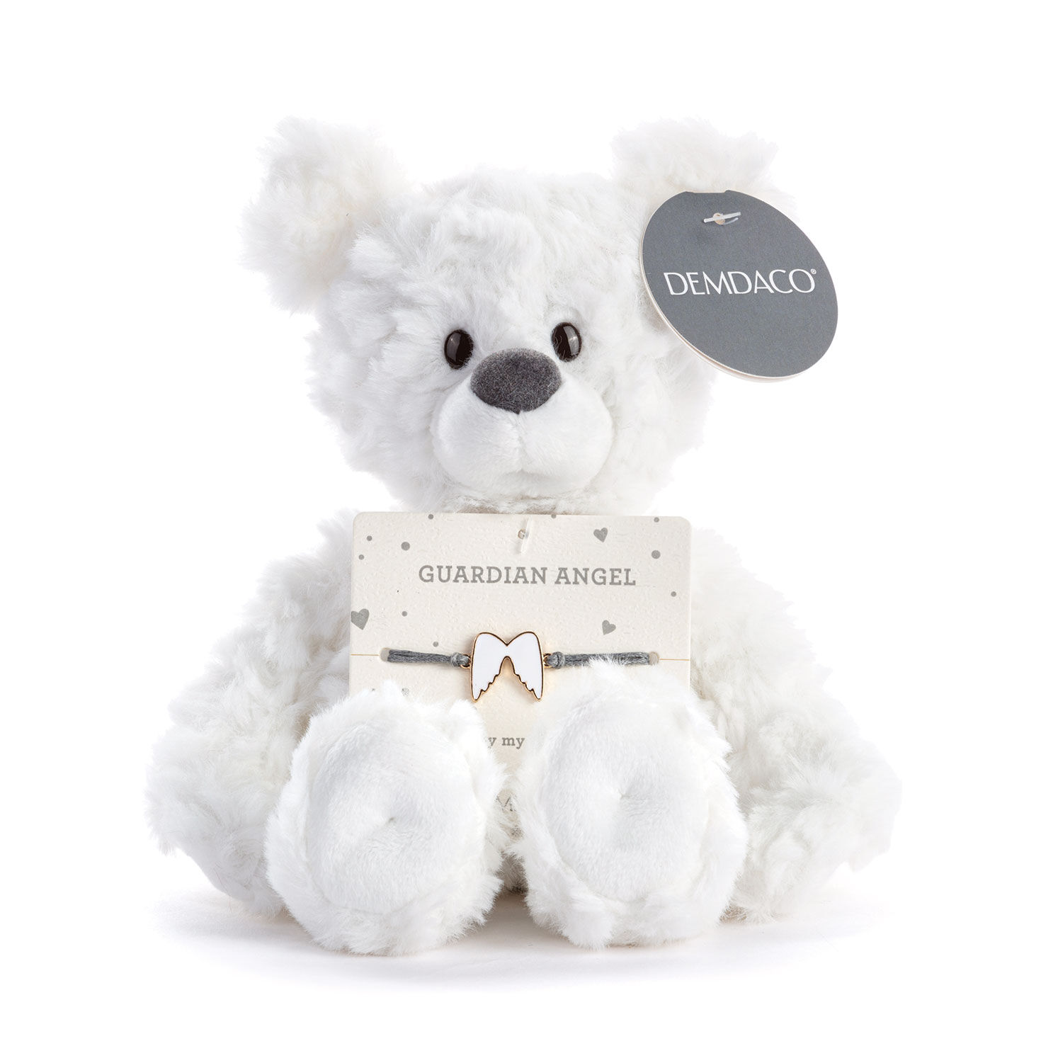9730-demdaco-guardian-angel-white-plush-bear-with-angel-wings-bracelet-5.jpg Demdaco Guardian Angel White Plush Bear With Angel Wings Bracelet