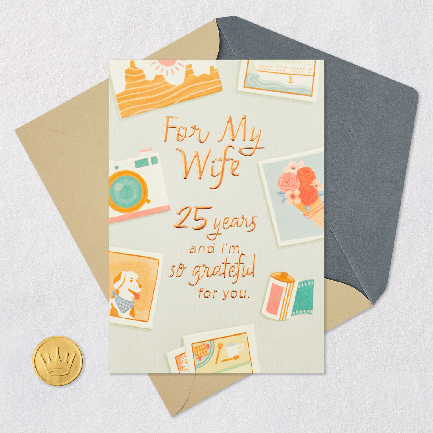 9794-so-grateful-for-you-25th-anniversary-card-for-wife-6.jpg So Grateful for You 25th Anniversary Card for Wife