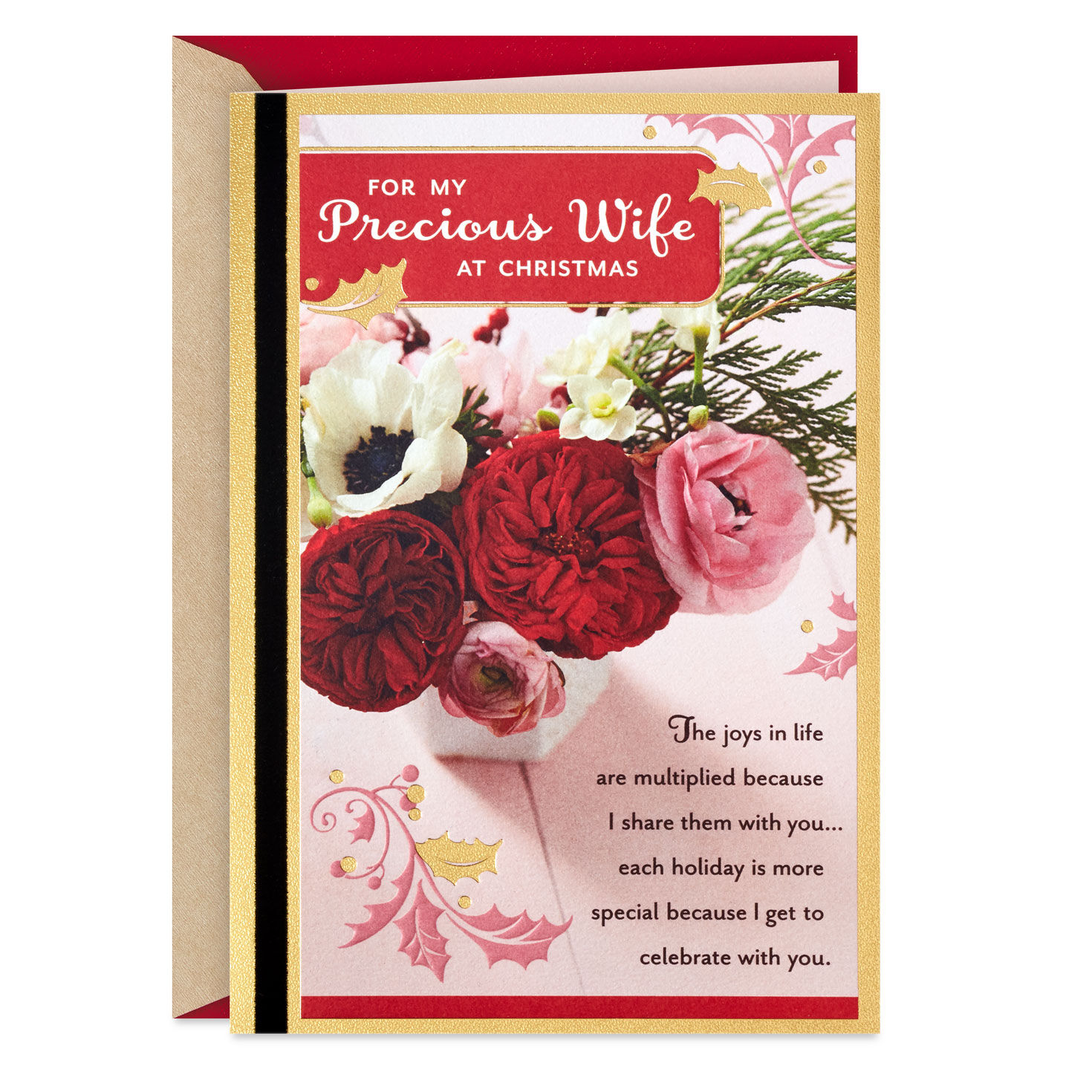 God Blessed Me With You Religious Christmas Card for Wife