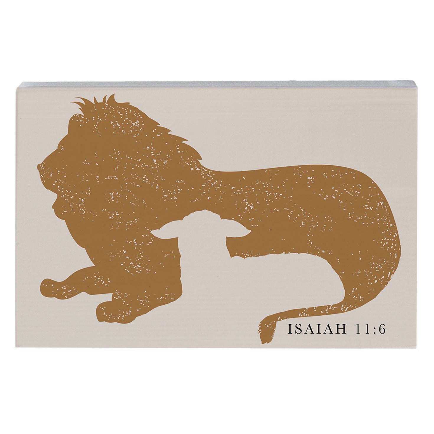 Sincere Surroundings Lion and Lamb Wood Sign